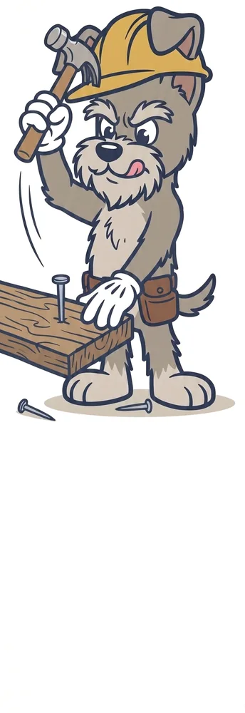 Beauregard hammering as the site gets built